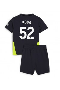 Manchester City Oscar Bobb #52 Babytruitje Uit tenue Kind 2024-25 Korte Mouw (+ Korte broeken)